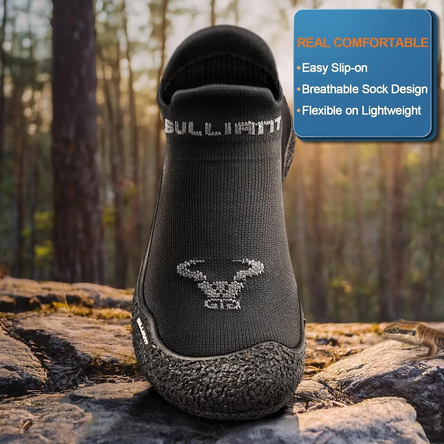 BULLIANT Women Water Shoes Slipper Socks Barefoot Hiking Shoes for Men Women with Cushioned Insole&Drainage Sole
