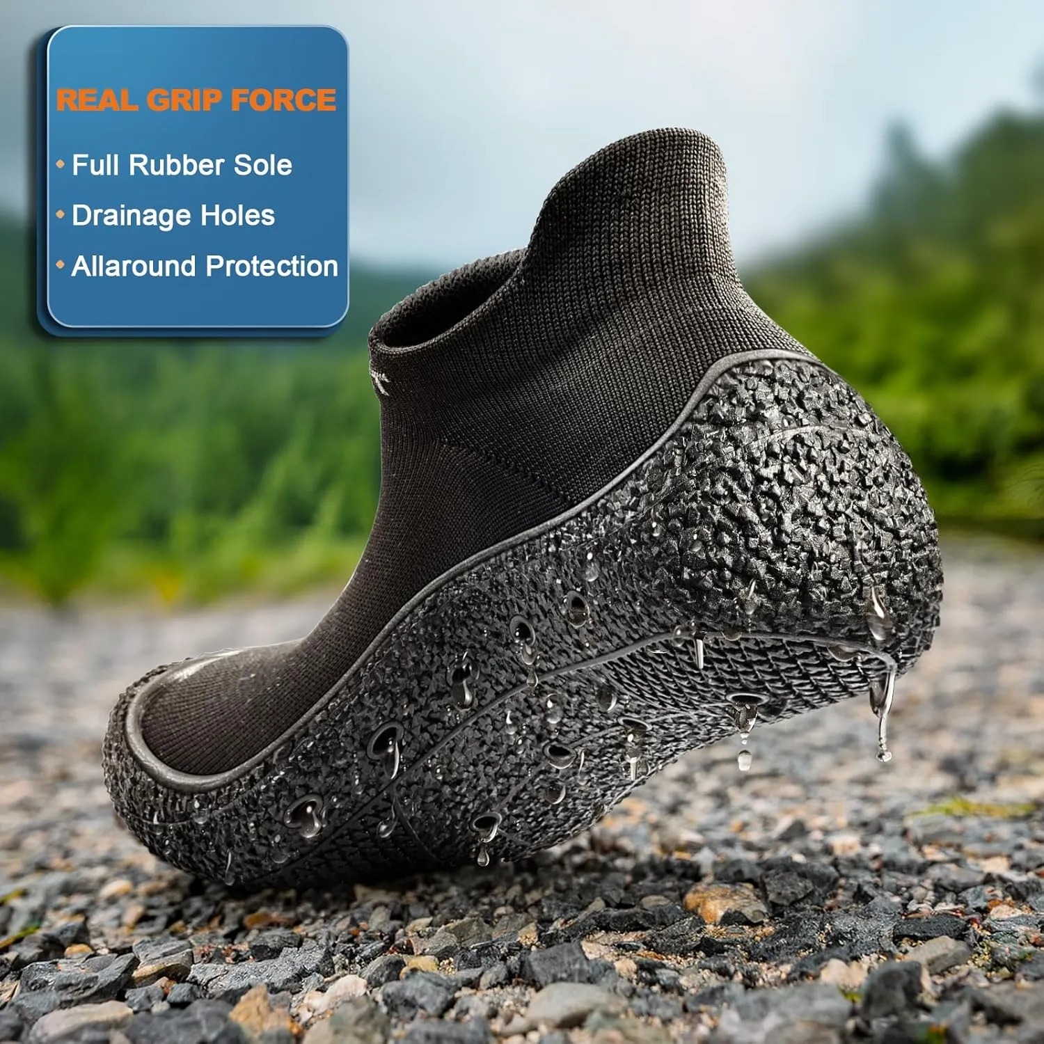 BULLIANT Women Water Shoes Slipper Socks Barefoot Hiking Shoes for Men Women with Cushioned Insole&Drainage Sole