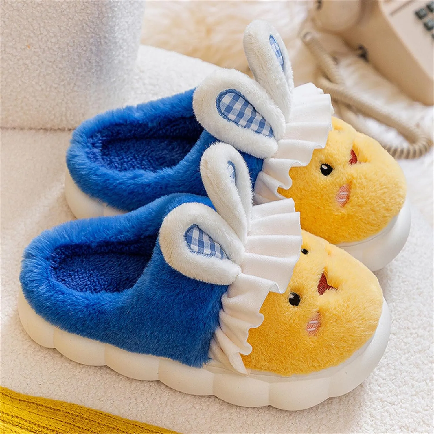 Bunny Slippers for Women Cute comfortable Animal Rabbit Slippers Plush Warm Winter Cotton slipper Indoor Home slippers