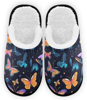 Butterfly Spa Slippers for Women,Indoor Hotel Slippers,House Slippers，Perfect for Home, Travel, Hotel or Commercial Use L B0401580