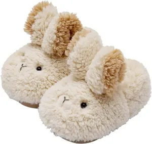 Caistre Toddler & Kids Bunny Cute Fuzzy Soft Plush Slippers - Winter & Indoor Slipper