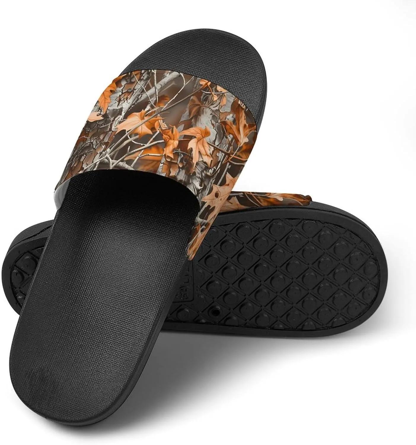 Camouflage Hunting Dead Leaves Fashion Womens And Mens Slippers House Shower Shoes Indoor Outdoor Beach