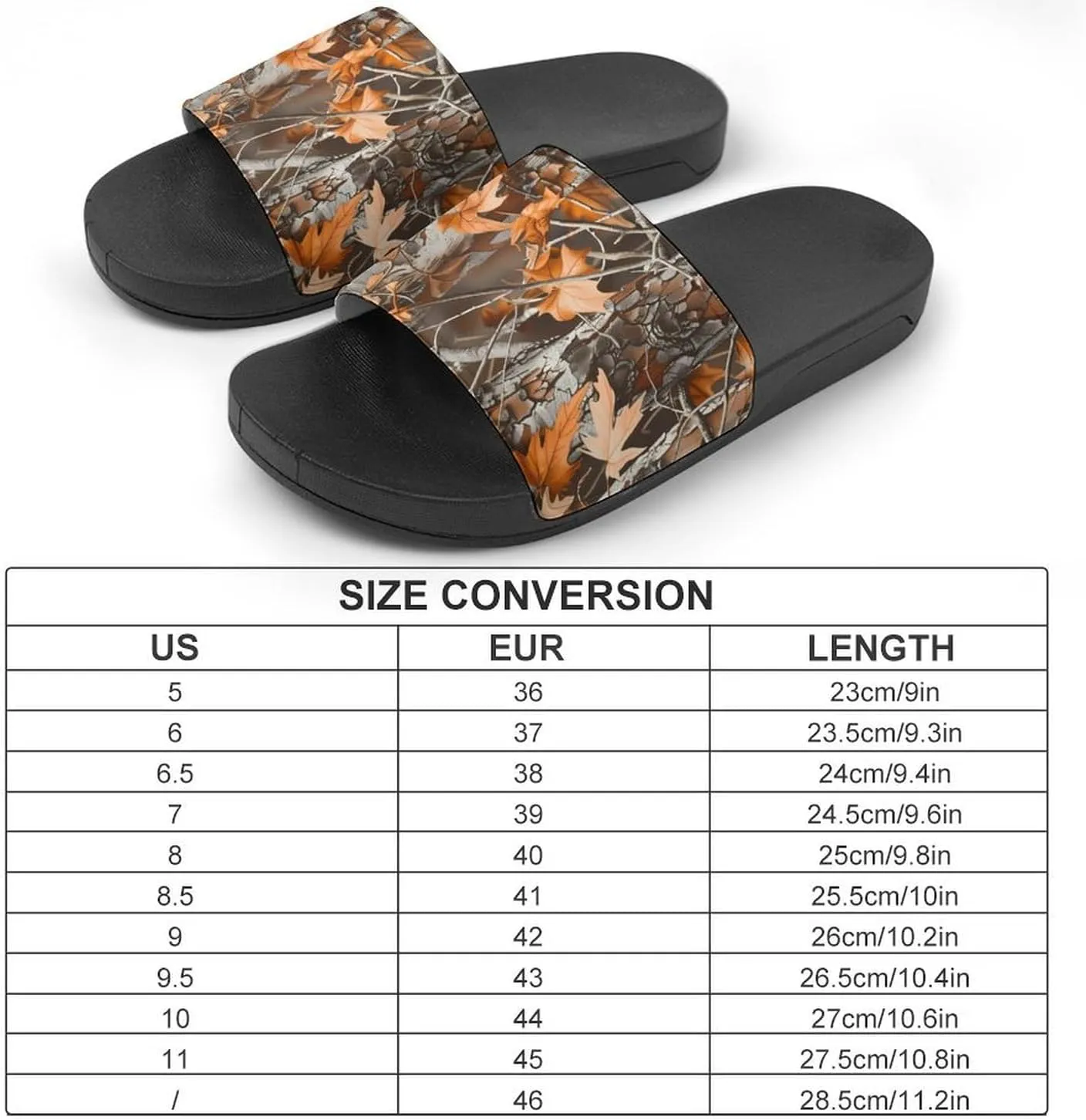 Camouflage Hunting Dead Leaves Fashion Womens And Mens Slippers House Shower Shoes Indoor Outdoor Beach
