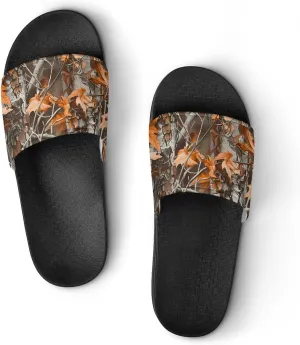 Camouflage Hunting Dead Leaves Fashion Womens And Mens Slippers House Shower Shoes Indoor Outdoor Beach
