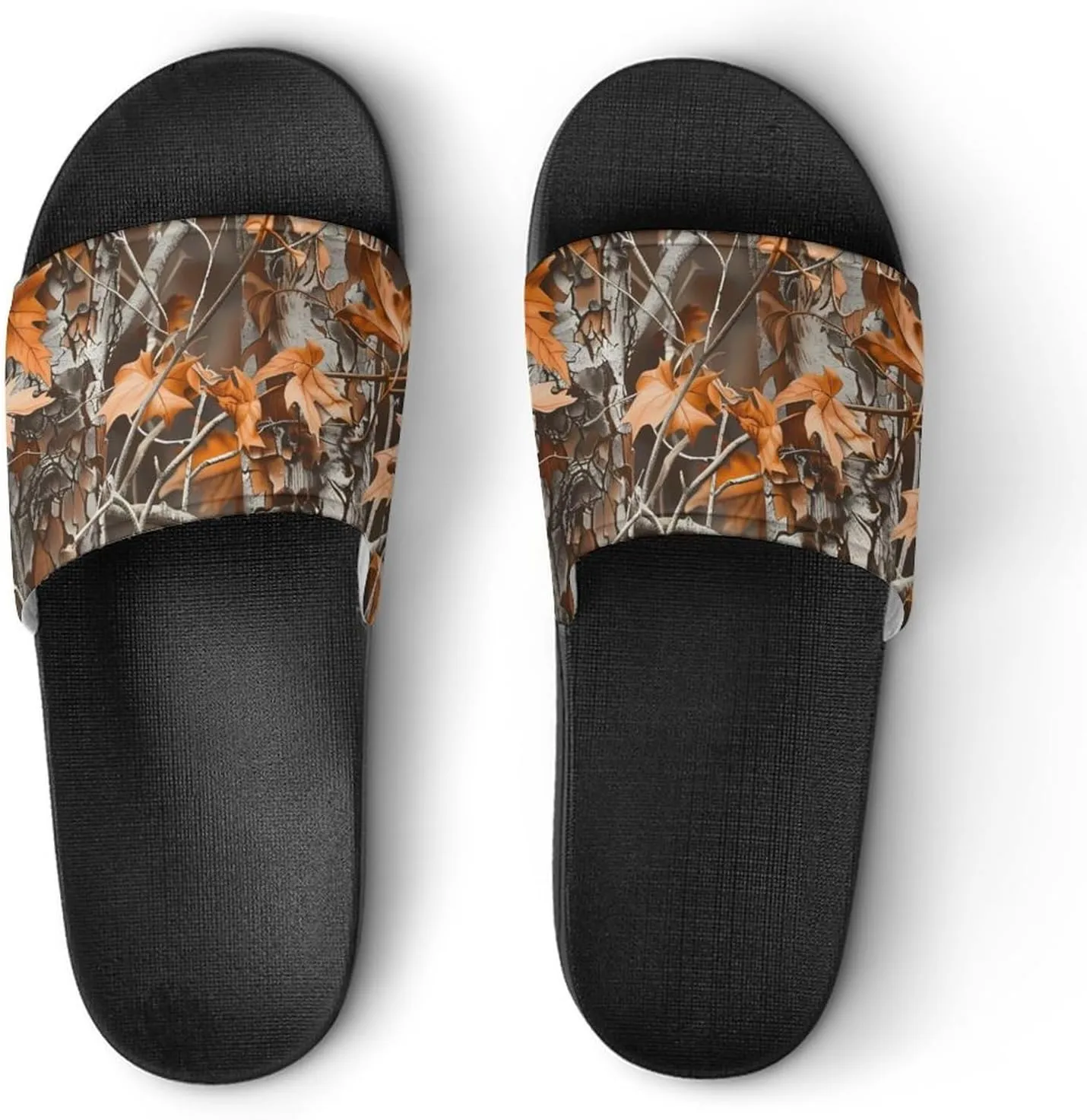 Camouflage Hunting Dead Leaves Fashion Womens And Mens Slippers House Shower Shoes Indoor Outdoor Beach