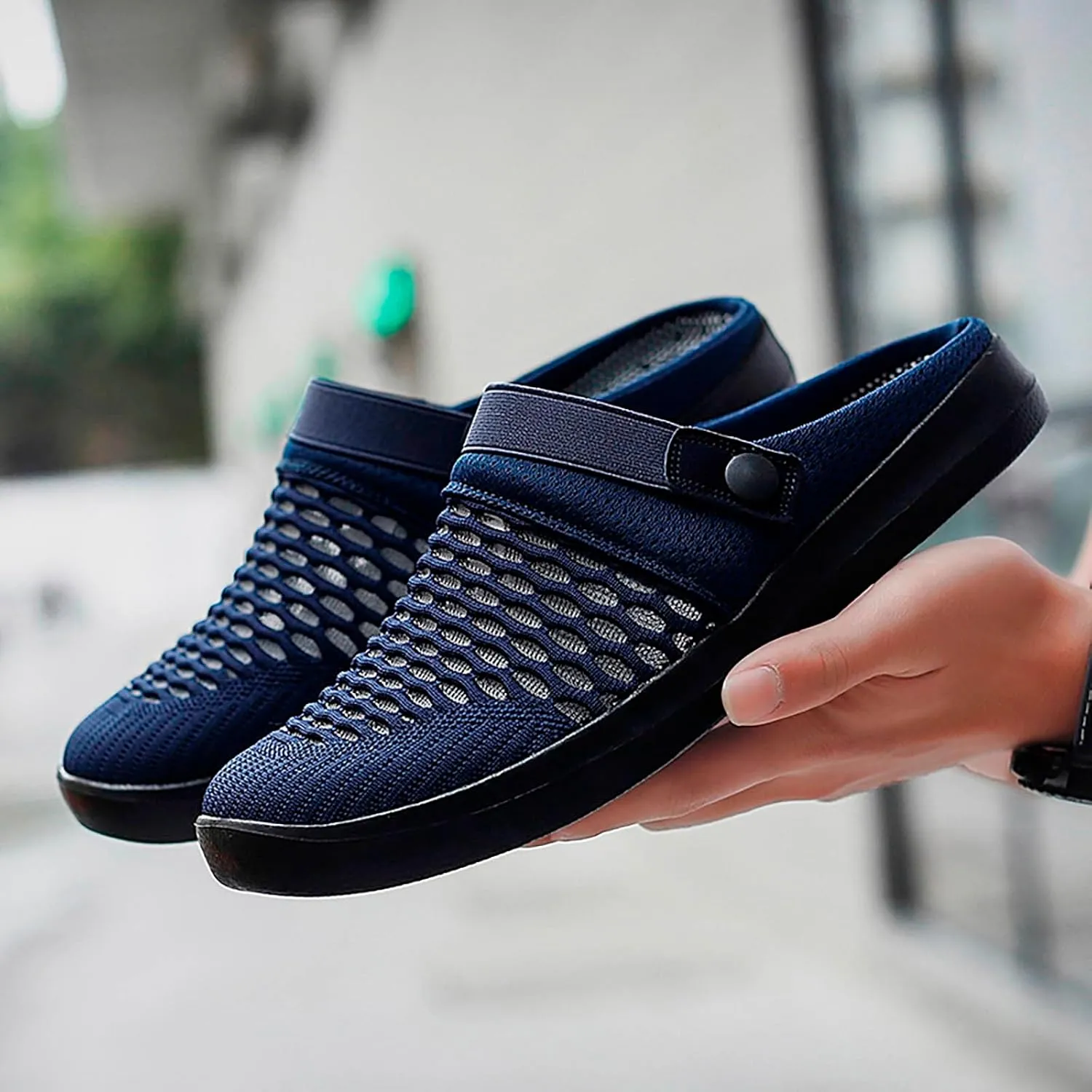 Casual Dress Shoes Men's Hollow Mesh Casual Sneakers Summer Sandals Breathable Shoes A Slip On Beach