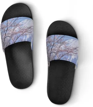 Cherry Blossoms Fuji Mountain Fashion Womens And Mens Slippers House Shower Shoes Indoor Outdoor Beach