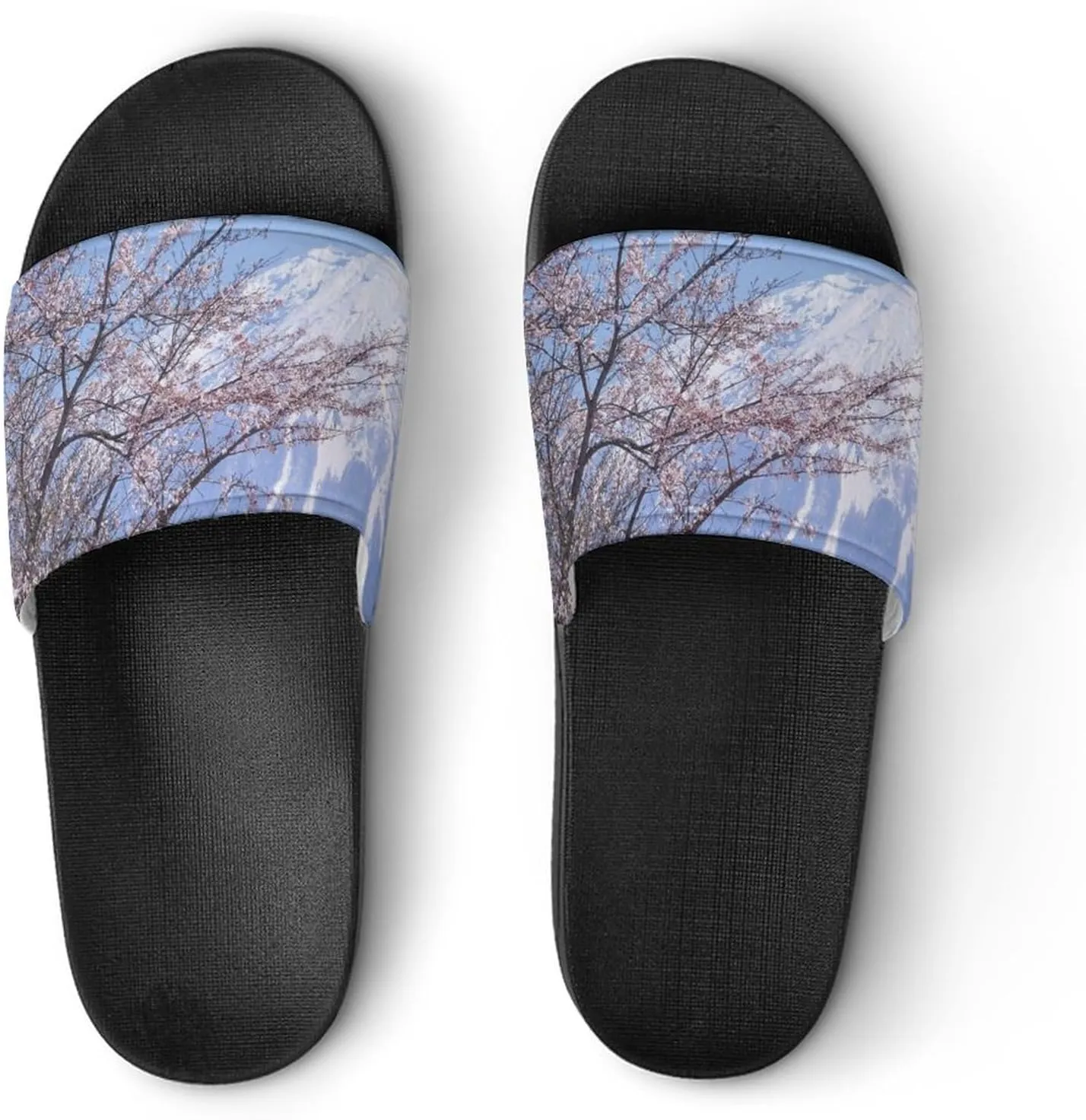 Cherry Blossoms Fuji Mountain Fashion Womens And Mens Slippers House Shower Shoes Indoor Outdoor Beach