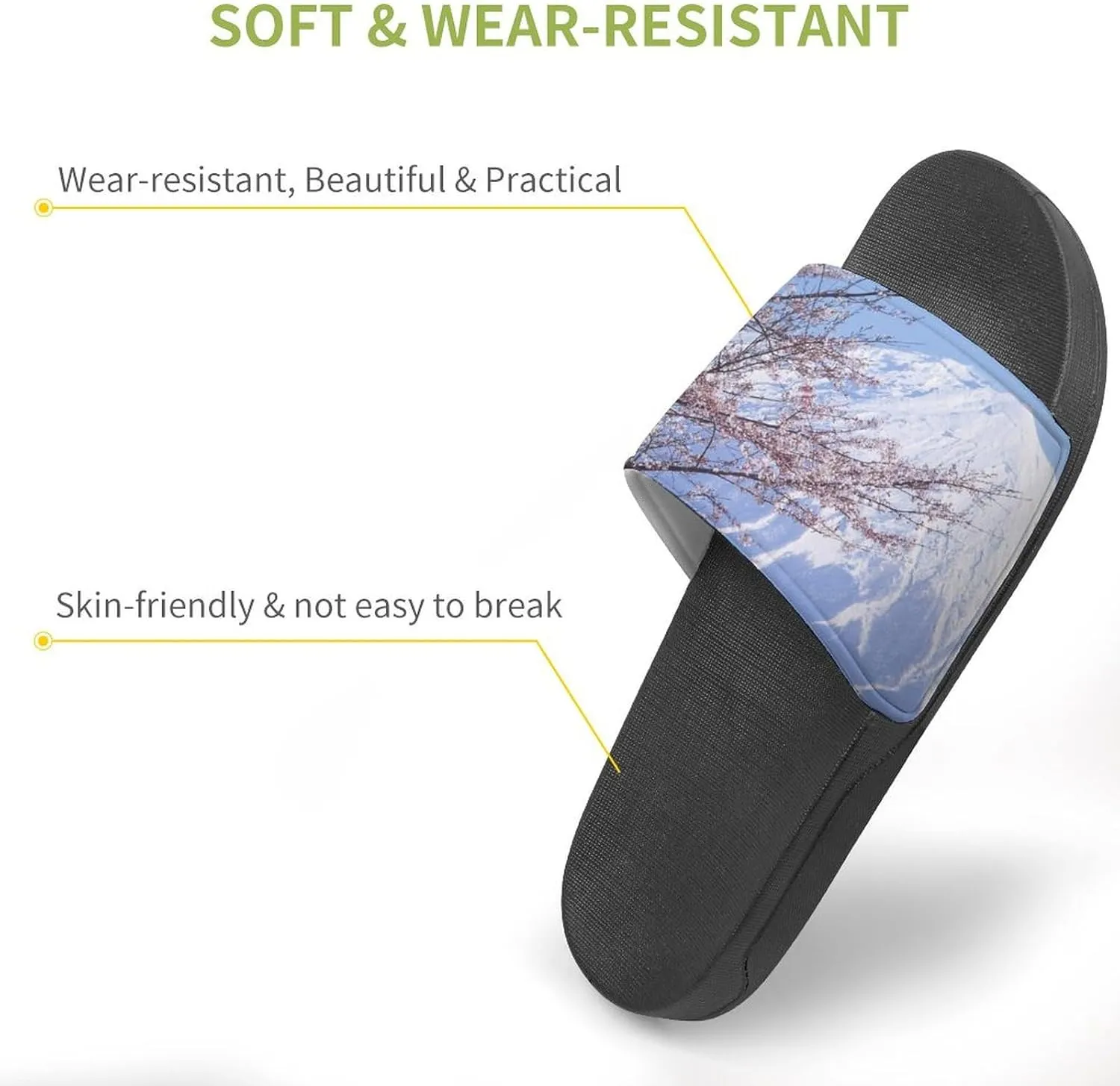 Cherry Blossoms Fuji Mountain Fashion Womens And Mens Slippers House Shower Shoes Indoor Outdoor Beach