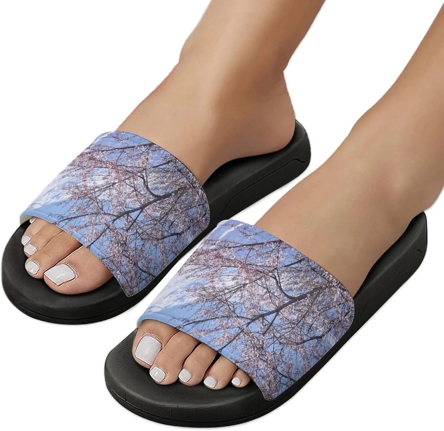 Cherry Blossoms Fuji Mountain Fashion Womens And Mens Slippers House Shower Shoes Indoor Outdoor Beach
