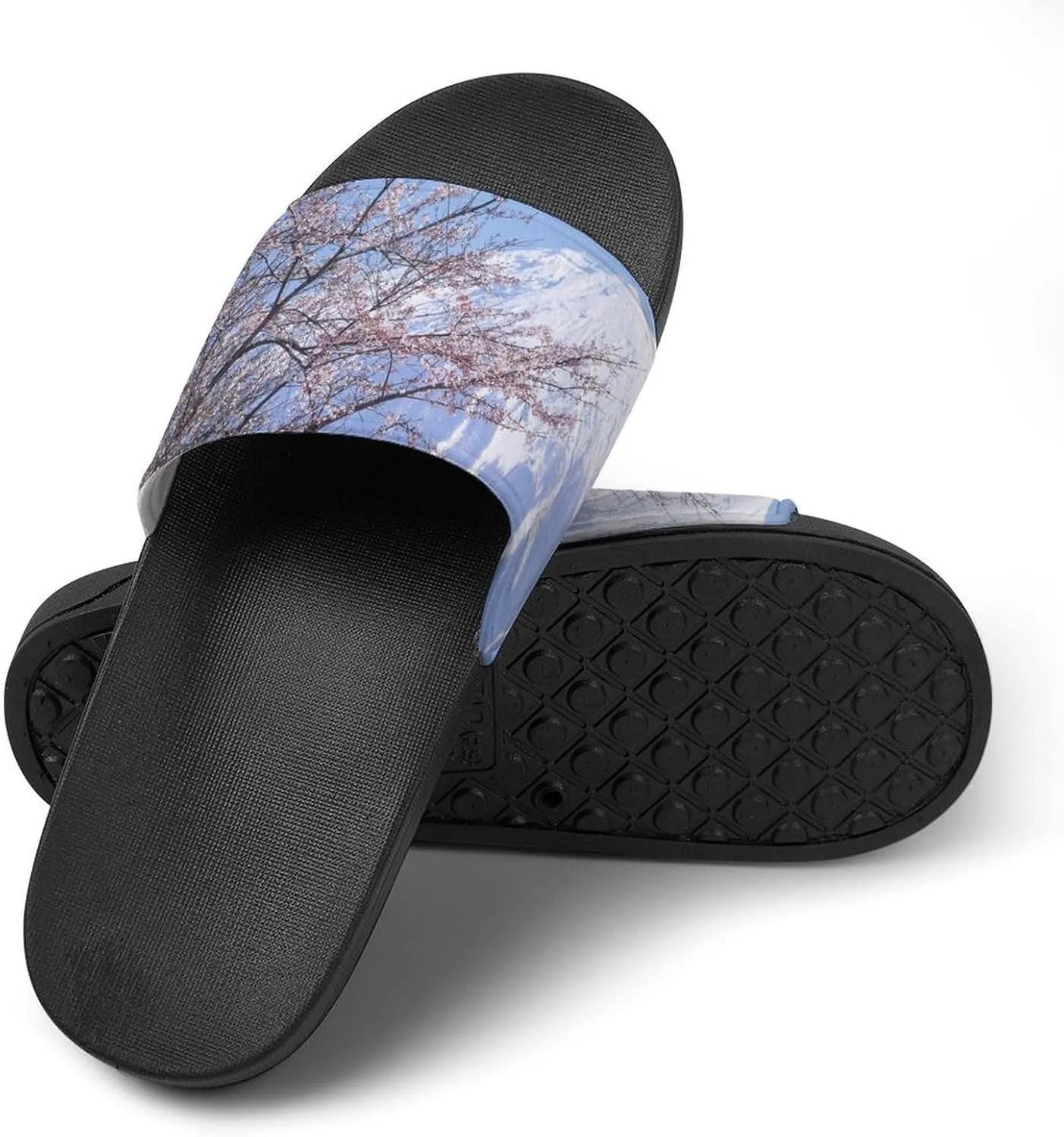 Cherry Blossoms Fuji Mountain Fashion Womens And Mens Slippers House Shower Shoes Indoor Outdoor Beach