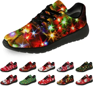 Christmas Shoes for Women Men Running Comfort Lightweight Walking Tennis Sneakers Santa Shoes Gifts for Boy Girl