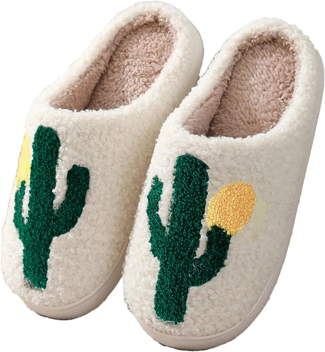 Christmas Slippers Reindeer Slippers for Women and Men Holiday Halloween Slippers Indoor Bedroom Fluffy Warm Fleece Slippers Winter Soft Cozy Home Non-Slip Soft Plush Slip-on Wool Lined House Shoes