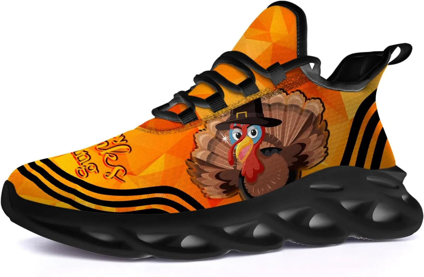 Ciadoon Thanksgiving Shoes for Women Men Road Running Walking Tennis Breathable Lightweight Sneakers Gifts for Men Women