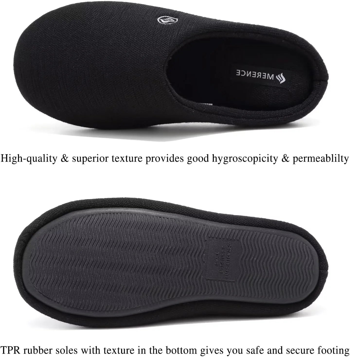 CIOR Unisex Men's Women's Memory Foam Slippers Comfort Cotton-blend Closed Toe House Shoes Indoor Scuff