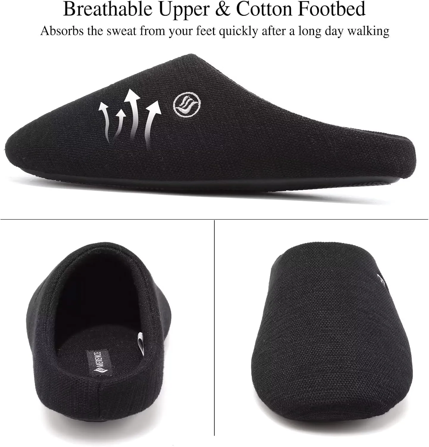CIOR Unisex Men's Women's Memory Foam Slippers Comfort Cotton-blend Closed Toe House Shoes Indoor Scuff