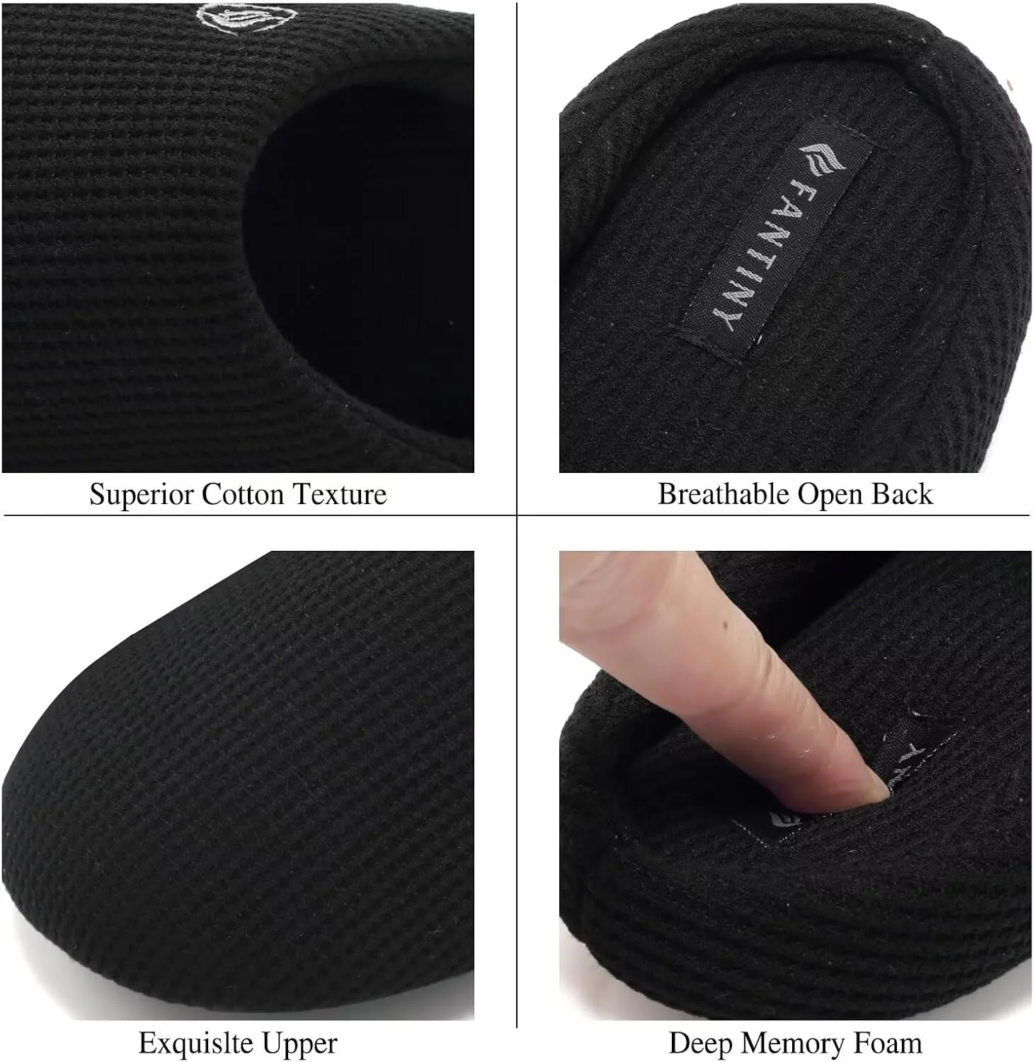 CIOR Unisex Men's Women's Memory Foam Slippers Comfort Cotton-blend Closed Toe House Shoes Indoor Scuff