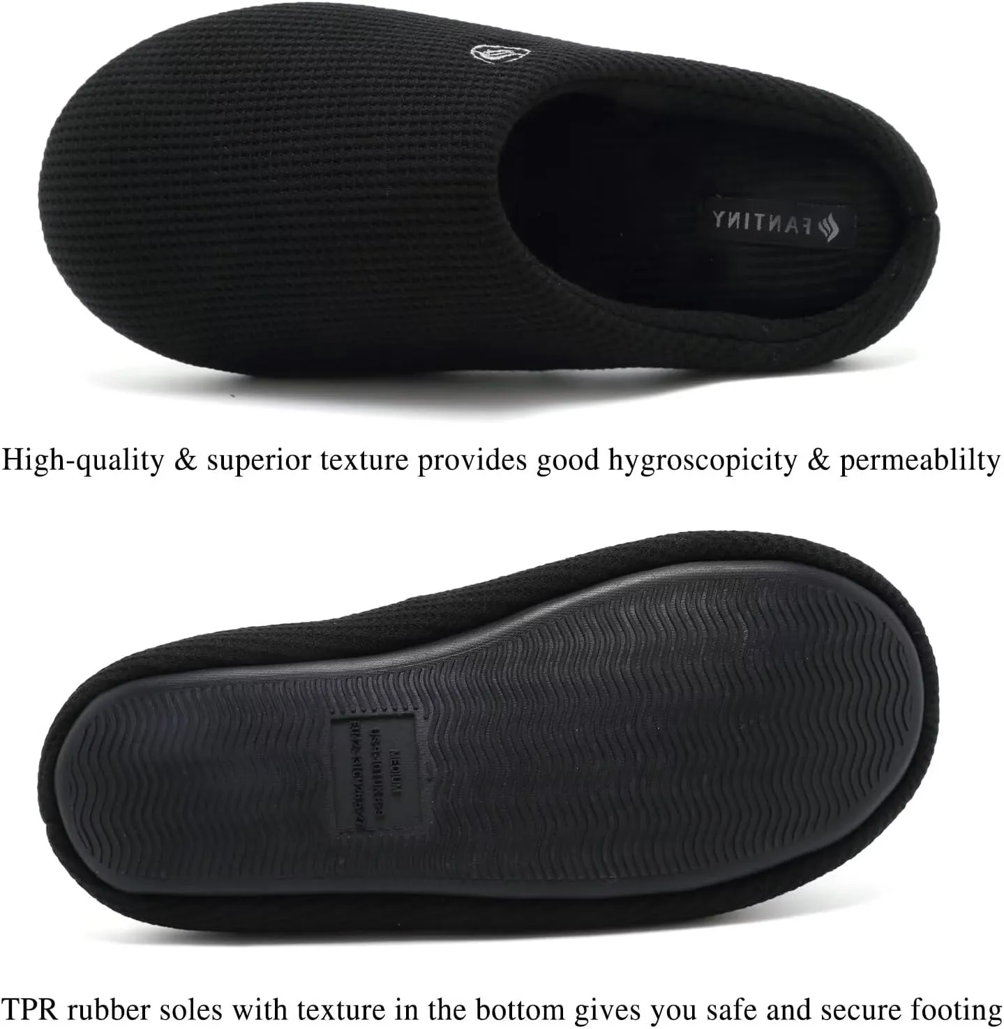 CIOR Unisex Men's Women's Memory Foam Slippers Comfort Cotton-blend Closed Toe House Shoes Indoor Scuff