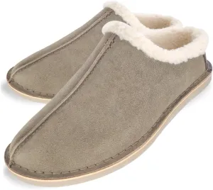 Clarks Men's Suede Leather Clog Slippers With Faux Shearling Collar , JMS0572 IndoorOutdoor Low Open Back SlipOns Comfy & Durable with Plush Lining Cushioned Footbed & Gum Rubber Outsoles,