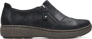 Clarks Women's Caroline Grace Loafer, Black Leather, 9