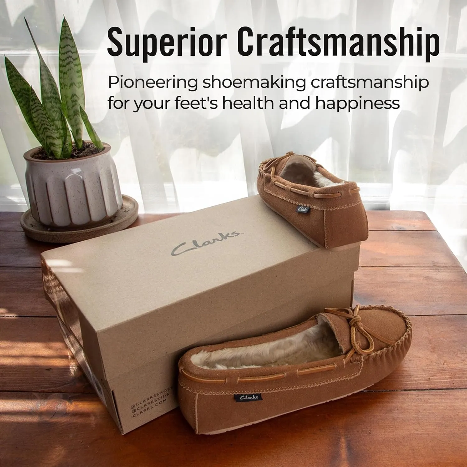 Clarks Women's, Suede Moccasin Slipper