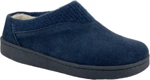 Clarks Womens Suede Slipper JMH2175 With Knit Collar - Soft Plush Faux Fur Lined - Indoor Outdoor House Slippers For Women