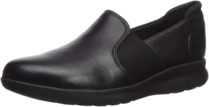 Clarks Women's Un Adorn Step Casual Slip On Loafer Black