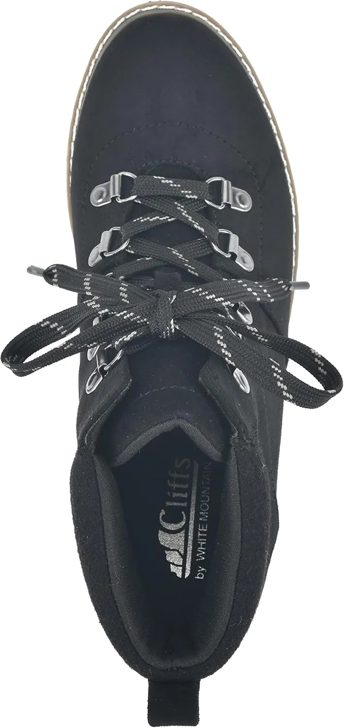 CLIFFS BY WHITE MOUNTAIN Women's Connie Cushioned Lace-Up City Hiker Ankle Boot