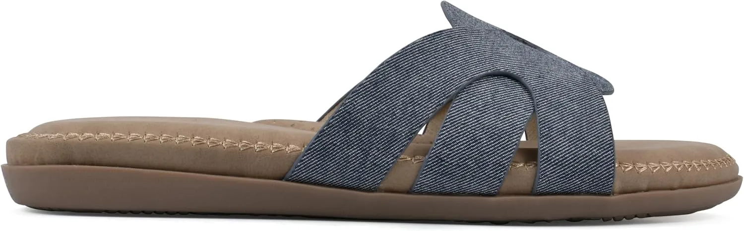 CLIFFS BY WHITE MOUNTAIN Women's Fortunate Woven Slide Sandal