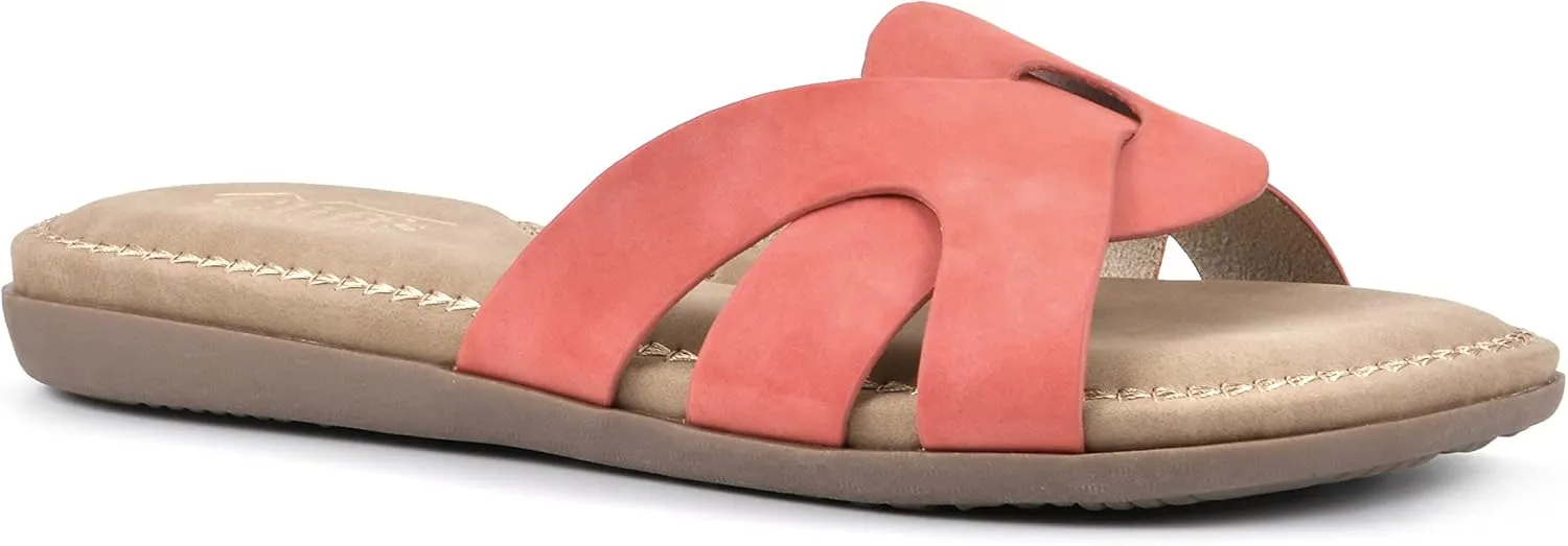 CLIFFS BY WHITE MOUNTAIN Women's Fortunate Woven Slide Sandal