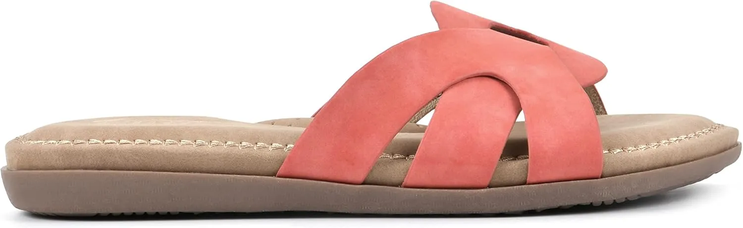 CLIFFS BY WHITE MOUNTAIN Women's Fortunate Woven Slide Sandal