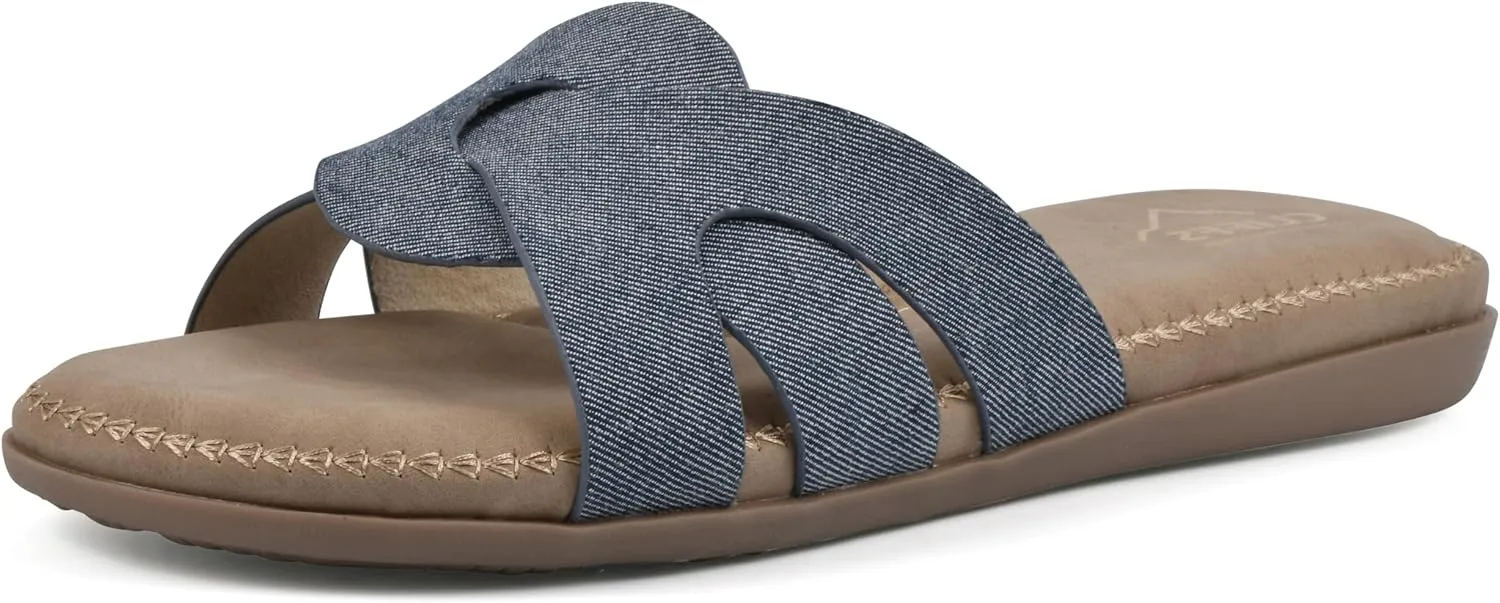 CLIFFS BY WHITE MOUNTAIN Women's Fortunate Woven Slide Sandal