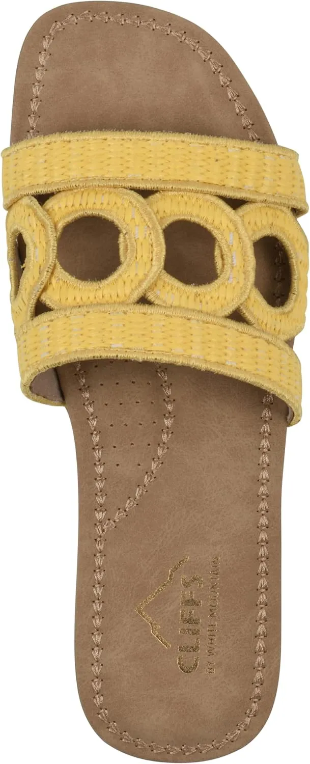 CLIFFS BY WHITE MOUNTAIN Women's Fraly Cut-Out Slide Sandal