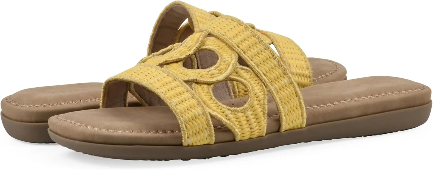 CLIFFS BY WHITE MOUNTAIN Women's Fraly Cut-Out Slide Sandal