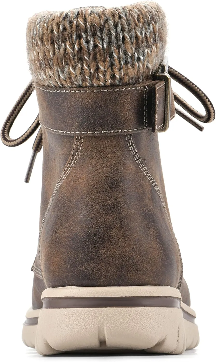 CLIFFS BY WHITE MOUNTAIN Women's Hearty Cushioned Lace-Up City Hiker Ankle Boot
