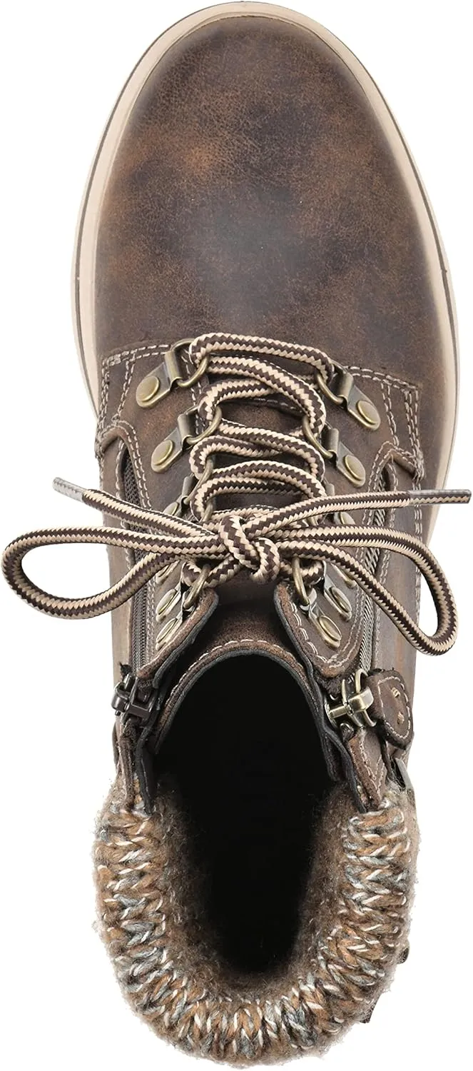 CLIFFS BY WHITE MOUNTAIN Women's Hearty Cushioned Lace-Up City Hiker Ankle Boot