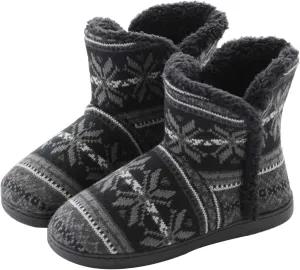 Clobeau Slipper Boots for Women Men House Slippers Snow Boots Winter Warm Plush Booties Slipper Socks Comfy Shoes Fluffy Boots Foot Warmer Non Slip Xmas Gifts