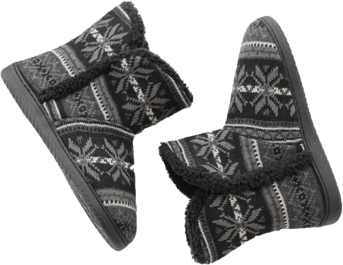Clobeau Slipper Boots for Women Men House Slippers Snow Boots Winter Warm Plush Booties Slipper Socks Comfy Shoes Fluffy Boots Foot Warmer Non Slip Xmas Gifts