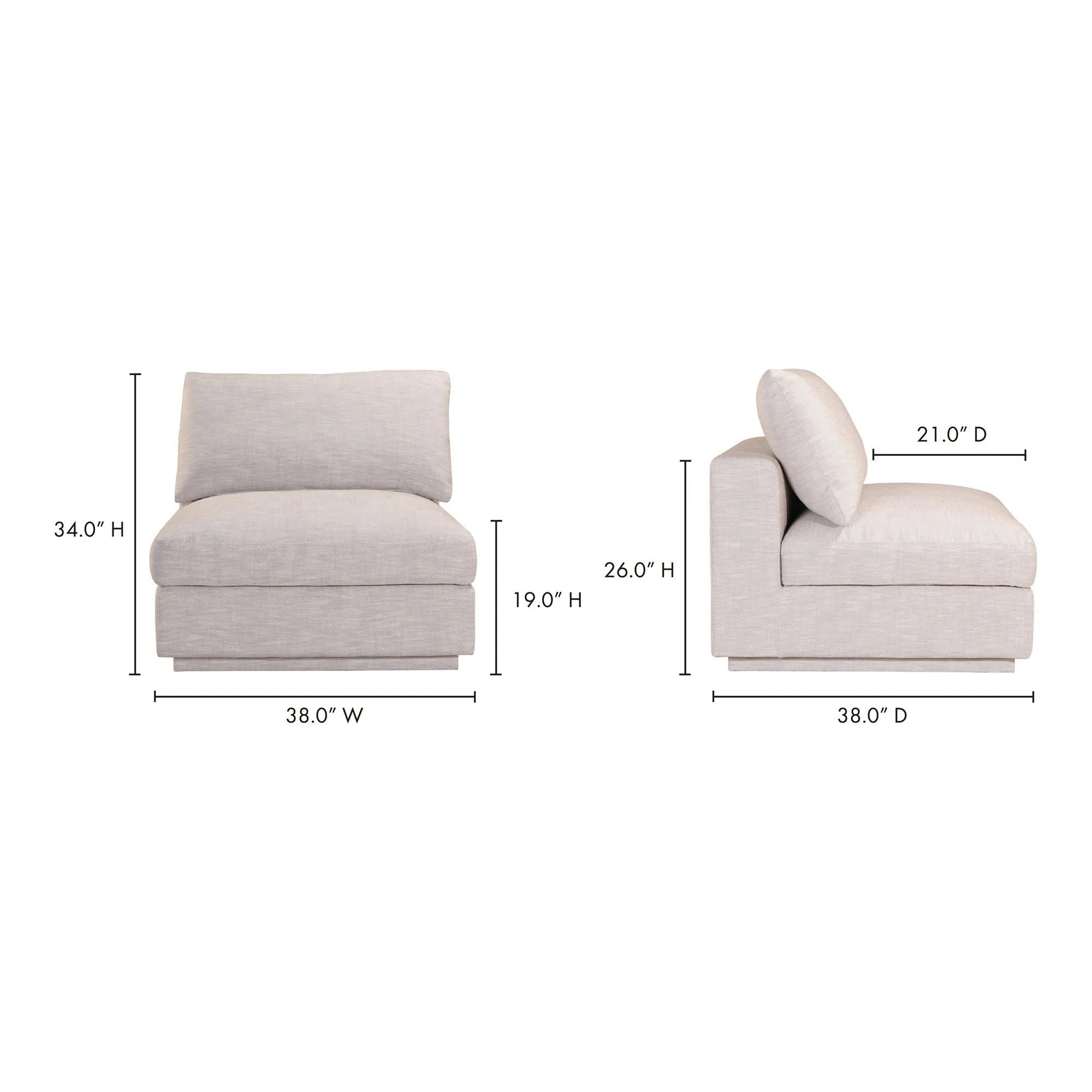 Coastal Linen Slipper Chair - Modern Elegance