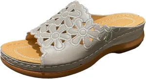 Comfortable Slide Sandals Flower Hollow Out Sandals Women's Summer Chrysanthemum Casual Fashion Women's slipper