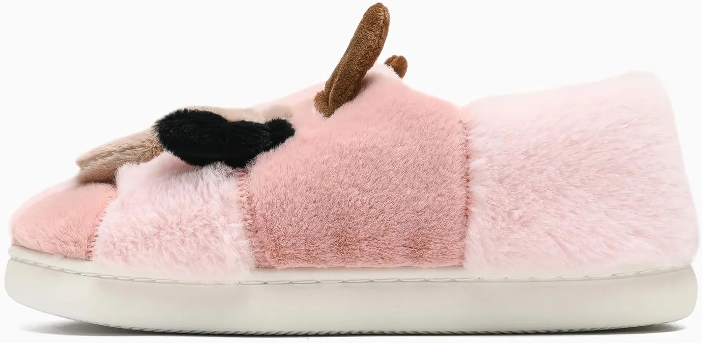Cow Slippers for Women and Men, Fluffy Cute Cozy Cartoon Cow Cotton House Slipper Womens Milky Cows Animal Preppy Funny Furry Kawaii Bedroom Pillow Cloud Slippers for Women Indoor and Outdoor