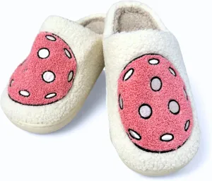 Cozy Memory Foam Cute Slippers with Pickleball Design - Trendy and Comfortable Cute Slippers for Women with Non-Slip Rubber Sole, Fun Slippers, Suitable as Gift, Indoor Outdoor Use