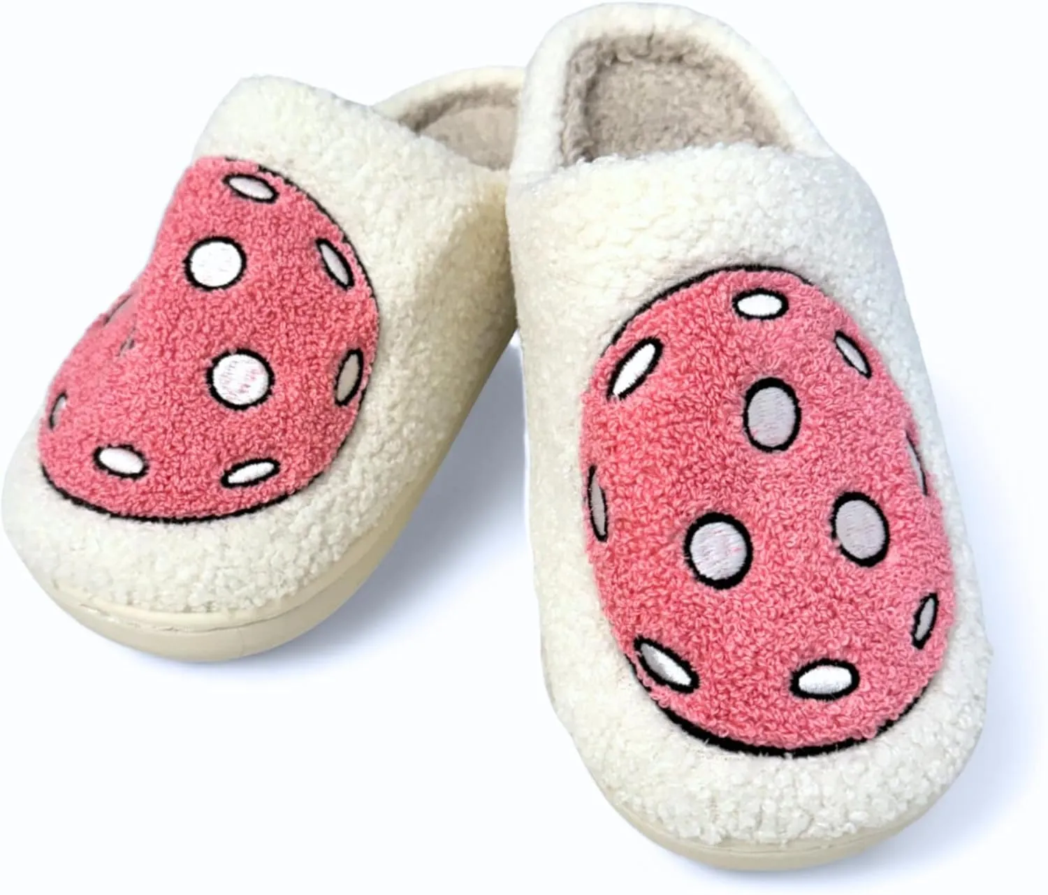 Cozy Memory Foam Cute Slippers with Pickleball Design - Trendy and Comfortable Cute Slippers for Women with Non-Slip Rubber Sole, Fun Slippers, Suitable as Gift, Indoor Outdoor Use