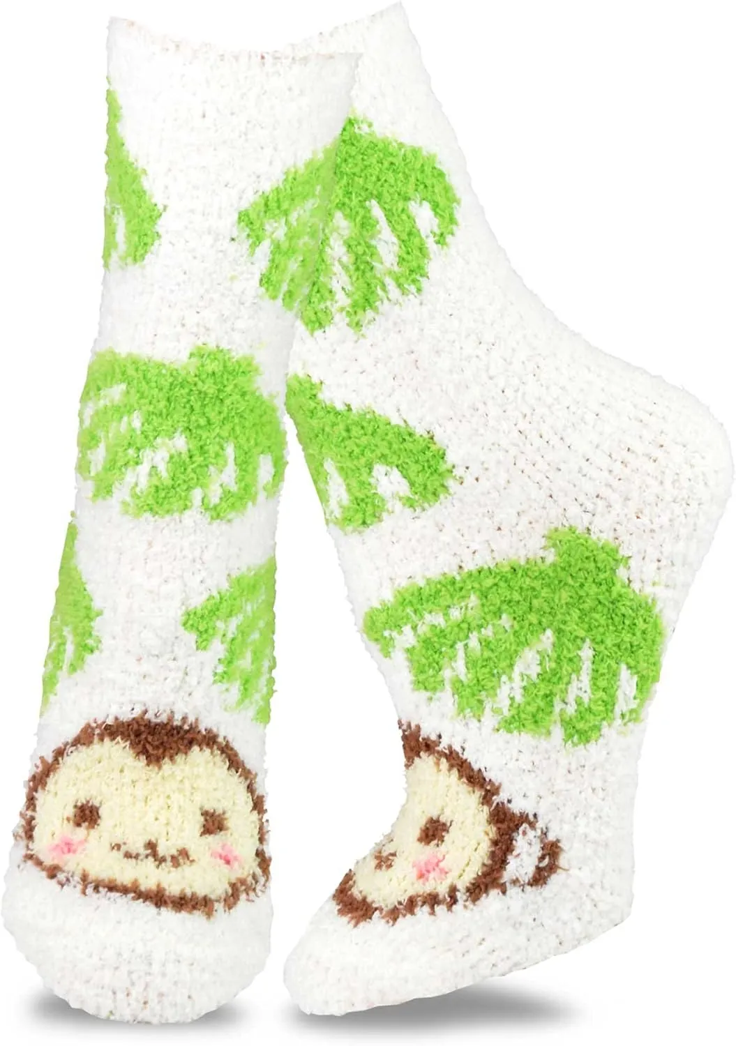 Cozy Warm Fuzzy Slipper Socks Cute Animals Holiday Christmas Santa Reindeer Multipair Adults