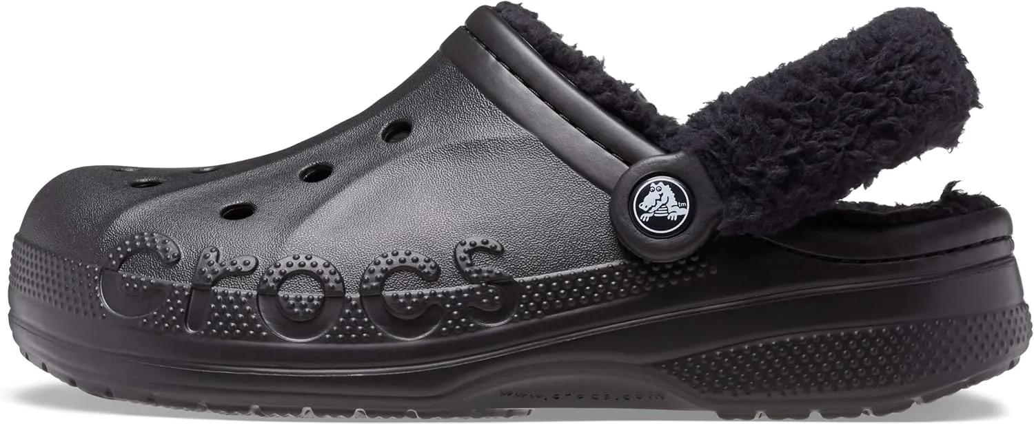 Crocs Unisex-Adult Baya Lined Fuzz Strap Clogs