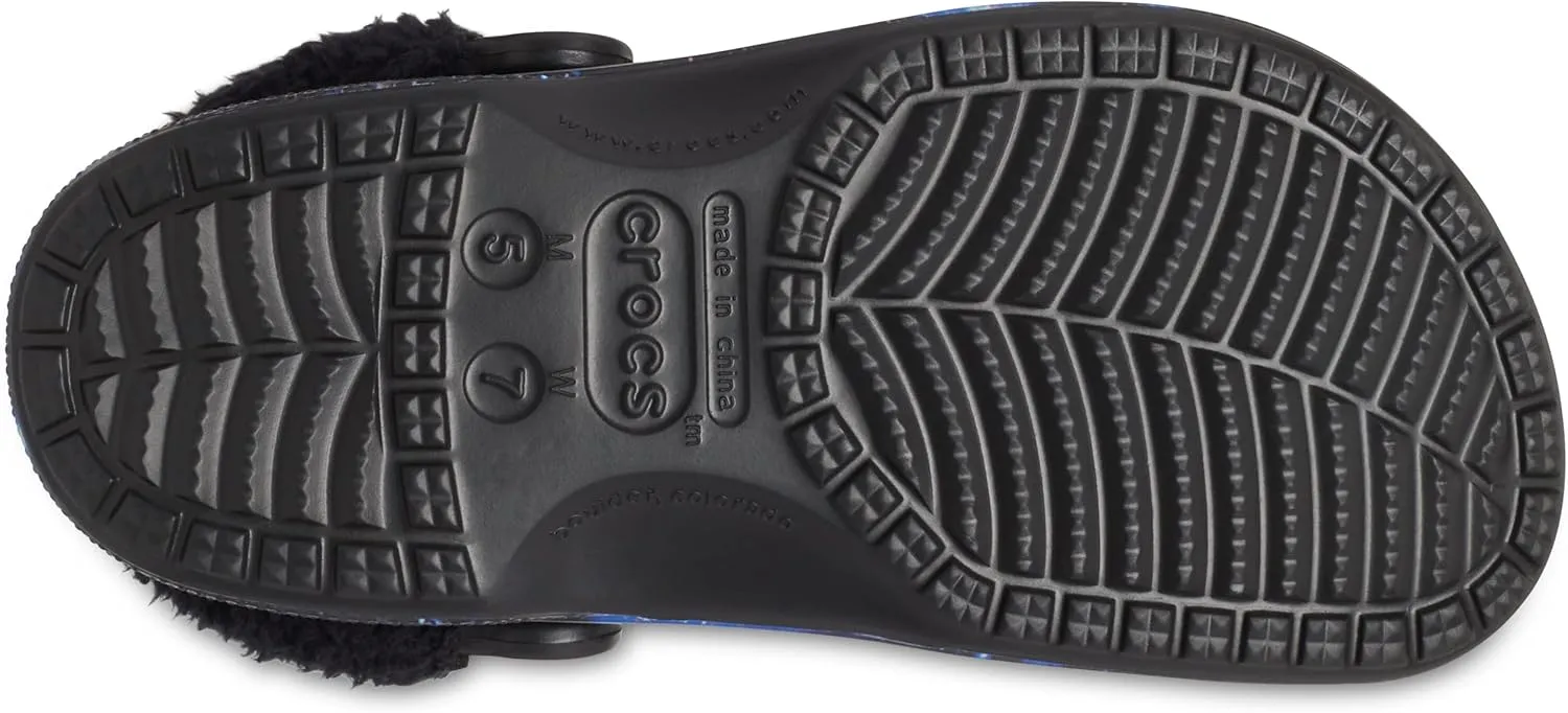 Crocs Unisex-Adult Baya Lined Fuzz Strap Clogs