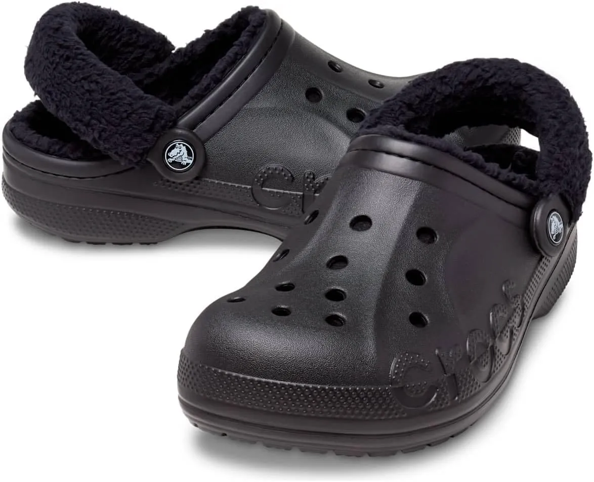 Crocs Unisex-Adult Baya Lined Fuzz Strap Clogs