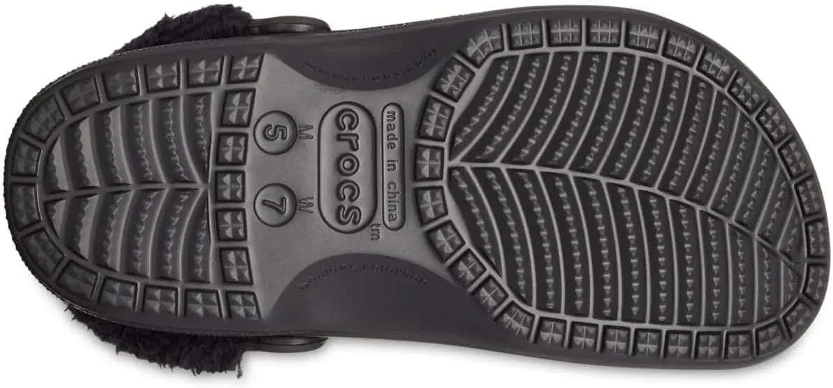 Crocs Unisex-Adult Baya Lined Fuzz Strap Clogs