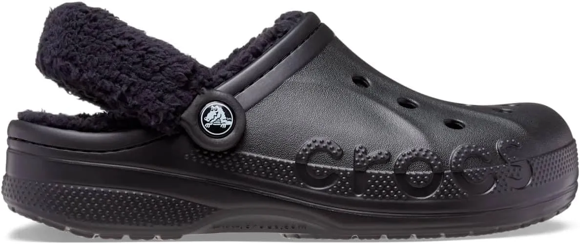 Crocs Unisex-Adult Baya Lined Fuzz Strap Clogs