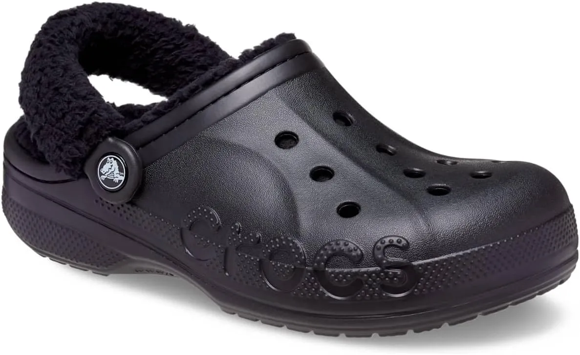 Crocs Unisex-Adult Baya Lined Fuzz Strap Clogs